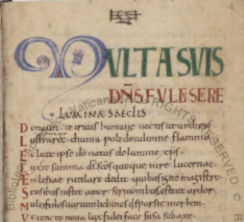 Vatican City, Biblioteca Apostolica Vaticana, Reg. lat. 204, f. 2v. Screenshot of digitized manuscript.