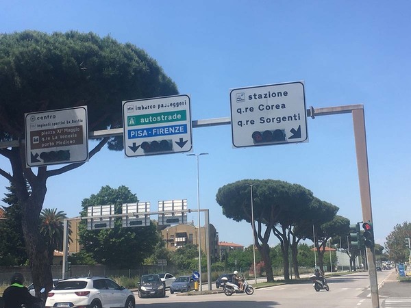 Road signs in Italy.