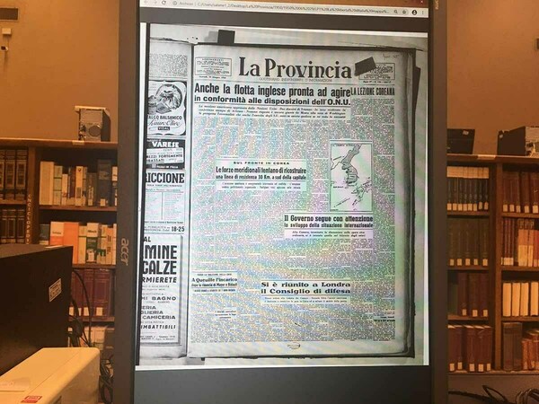 La Provincia (One of the front pages of the local newspaper of Cremona, La Provincia).