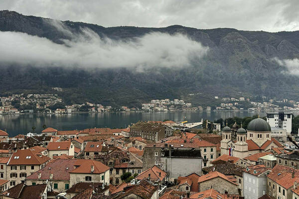 Skyline of Montenegro town.