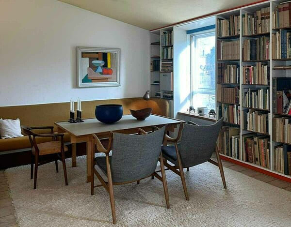 Living area of Finn Juhls house, one of the best examples of Danish
mid-century modern design.
