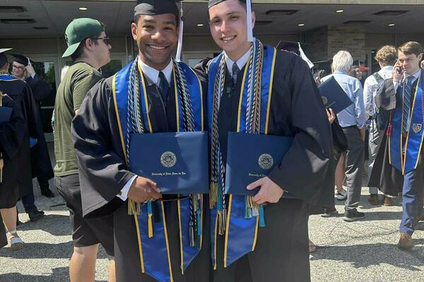 Jacob Sherer and Brian Joseph at graduation